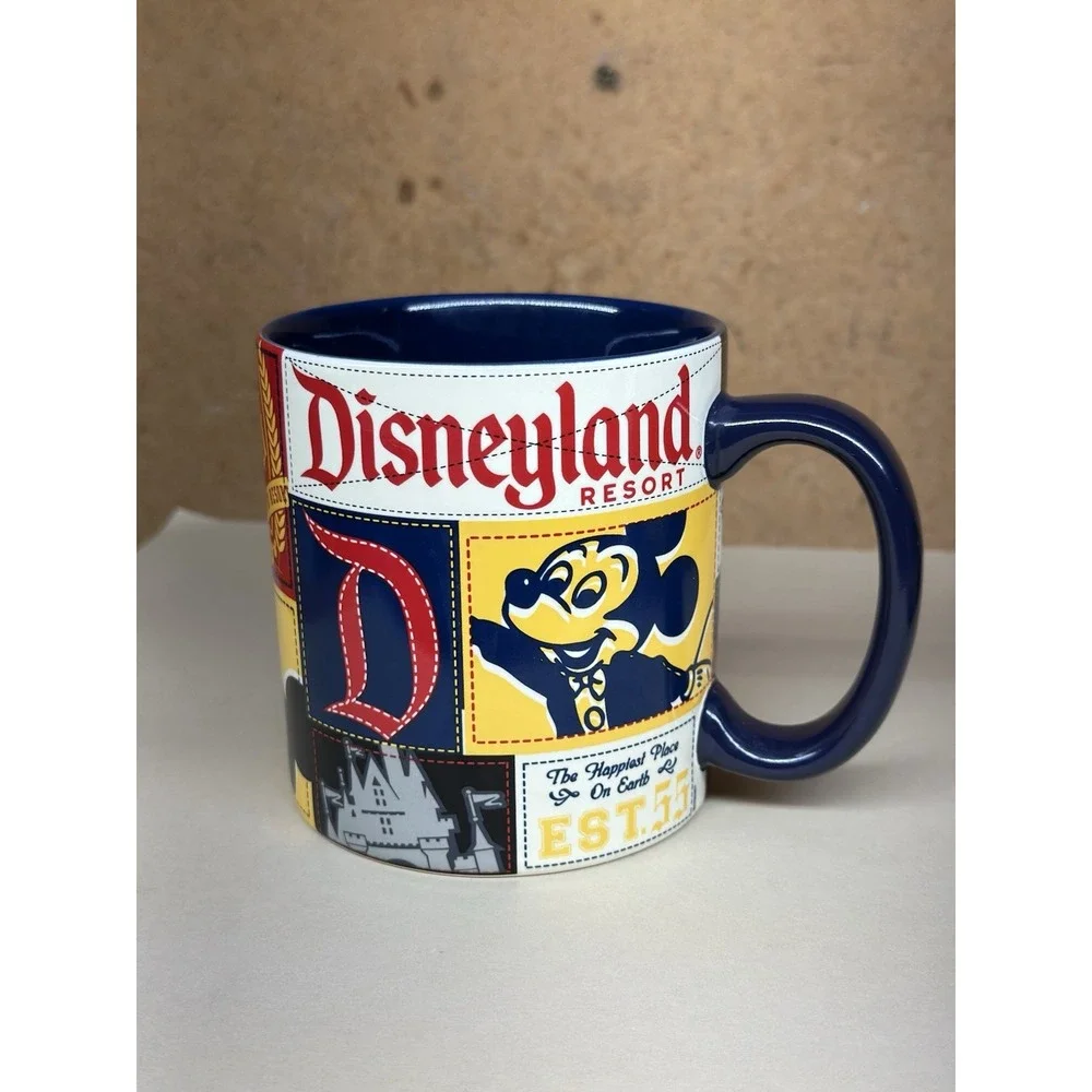 Disneyland Resort Mug Mickey Mouse Ceramic Coffee Cup 1955 Retro Style Disney